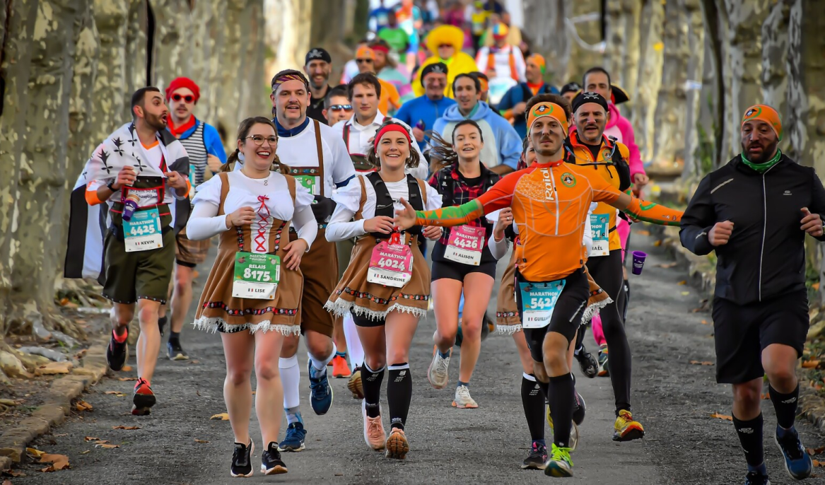 Le parcours du marathon: à travers villages, vignobles et châteaux du Beaujolais